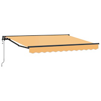 vidaXL Utdragbar markis Sand 4,5 × 3 m Polyester och aluminium