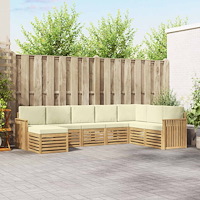 vidaXL Utomhussoffset 8 pcs Vit och grädde 306 x 187,5 x 73 cm