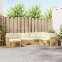 vidaXL Utomhussoffset 8 pcs Vit och grädde 310 x 191,5 x 73 cm