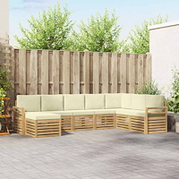 vidaXL Utomhussoffset 8 pcs Vit och grädde 308 x 190 x 73 cm Polyester