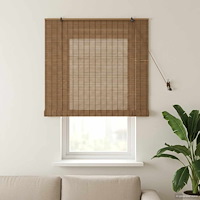 vidaXL Rullgardin Brun 160 x 160 cm Bambu