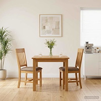 vidaXL Matstol 2 pcs Massivt Ekträ Grå 45 x 59 x 92 cm