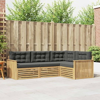 vidaXL Utomhussoffset 4 pcs Vit och antracit 247,5 x 168,5 x 73 cm