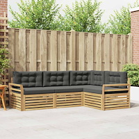vidaXL Utomhussoffset 4 pcs Vit och antracit 250 x 170,5 x 73 cm