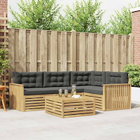 vidaXL Utomhussoffset 5 pcs Vit och antracit 79 x 79 x 37 cm Polyester
