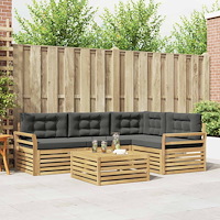 vidaXL Utomhussoffset 5 pcs Vit och antracit 79 x 79 x 37 cm Polyester