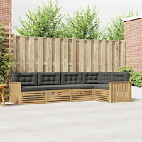 vidaXL Utomhussoffset 5 pcs Vit och antracit 327 x 168,5 x 73 cm