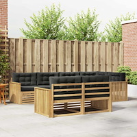 vidaXL Utomhussoffset 7 pcs Vit och antracit 327 x 168,5 x 73 cm
