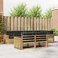 vidaXL Utomhussoffset 7 pcs Vit och antracit 331 x 172,5 x 73 cm