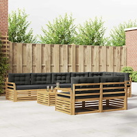 vidaXL Utomhussoffset 9 pcs Vit och antracit 79 x 79 x 37 cm Polyester