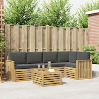 vidaXL Utomhussoffset 6 pcs Vit och antracit 59 x 59 x 37 cm Polyester