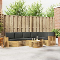 vidaXL Utomhussoffset 7 pcs Vit och antracit 59 x 59 x 37 cm Polyester