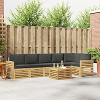 vidaXL Utomhussoffset 7 pcs Vit och antracit 59 x 59 x 37 cm Polyester
