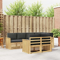 vidaXL Utomhussoffset 7 pcs Vit och antracit 247 x 128,5 x 73 cm