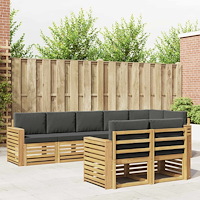 vidaXL Utomhussoffset 8 pcs Vit och antracit 310 x 132,5 x 73 cm