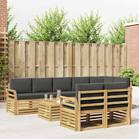 vidaXL Utomhussoffset 9 pcs Vit och antracit 59 x 59 x 37 cm Polyester