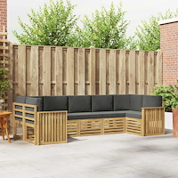 vidaXL Utomhussoffset 7 pcs Vit och antracit 304 x 128,5 x 73 cm