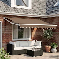 vidaXL Markis Taupe 3 x 2 m Polyester och metall