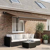 vidaXL Utdragbar markis Taupe 3 x 2 m 100% Polyester och Aluminium