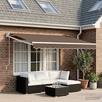 vidaXL Elektrisk Retraktabel Markis Taupe 100% Polyester och Aluminium