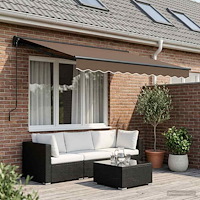 vidaXL Manuell Utdragbar Markis Taupe 3 x 2 m Polyester och aluminium