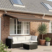 vidaXL Elektrisk Retraktabel Markis Taupe 3 x 2 m