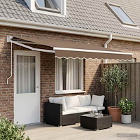vidaXL Markis Taupe 4 x 2 m Polyester och metall