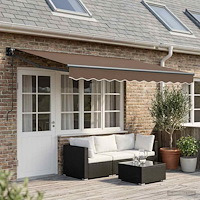 vidaXL Markis Taupe 4 x 2 m Polyester och metall