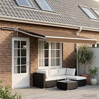 vidaXL Elektrisk Retraktabel Markis Taupe 100% Polyester och Aluminium