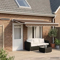 vidaXL Elektrisk Retraktabel Markis Taupe 4 x 2 m