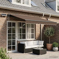 vidaXL Elektrisk Retraktabel Markis Taupe 4 x 2 m