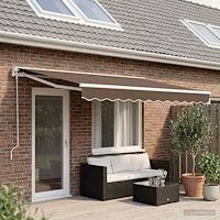 vidaXL Manuell Utdragbar Markis Taupe 4,5 × 3,5 m