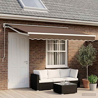 vidaXL Elektrisk Retraktabel Markis Taupe 4,5 × 3,5 m