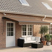 vidaXL Elektrisk Retraktabel Markis Taupe 4,5 × 3,5 m