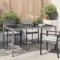 vidaXL Trädgårdsbord Grå 150 x 90 x 75 cm konstrotting