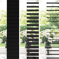 vidaXL Persienn Svart 95 x 160 cm 35 mm Massivt Paulownia-trä