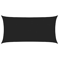 vidaXL Solsätt segel Svart 2 x 6 m HDPE