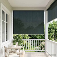 vidaXL Utomhus Rullgardin 90% UV Block Mörkgrön 140 x 140 cm HDPE