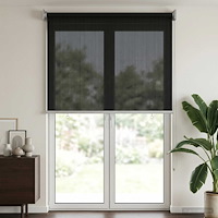 vidaXL Utomhus Rullgardin 90% UV Block Svart 80 x 230 cm HDPE
