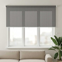 vidaXL Utomhus Rullgardin 90% UV Block Ljusgrå 120 x 140 cm HDPE