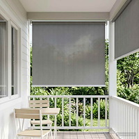 vidaXL Utomhus Rullgardin 90% UV Block Ljusgrå 100 x 230 cm HDPE
