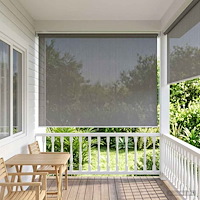 vidaXL Utomhus Rullgardin 90% UV Block Ljusgrå 300 x 230 cm HDPE