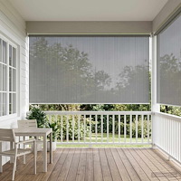 vidaXL Utomhus Rullgardin 90% UV Block Ljusgrå 350 x 230 cm HDPE