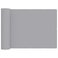 vidaXL Balkongskärm 180 x 400 cm Tyg med PU-beläggning Ljusgrå