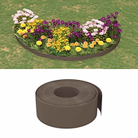 vidaXL Trädgårdskant 25 m 20 cm PE Brun