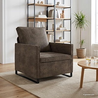 vidaXL Enkel soffa Mörkgrå 70 x 81 x 82 cm Faux mockatyg