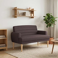 vidaXL Loveseat med knapprapport Mörkbrun 116 x 67 x 80 cm Tyg