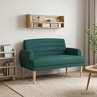 vidaXL Loveseat med knapprapport Mörkgrön 116 x 67 x 80 cm Tyg