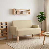 vidaXL Loveseat med knapprapport Ljust gröngrå 116 x 67 x 81 cm