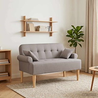 vidaXL Loveseat med knapprapport Taupe 120 x 65 x 79 cm Tyg